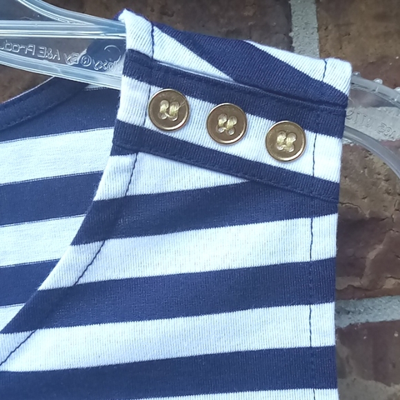 Passports Navy Blue & White Striped Tank Top - Picture 4 of 7